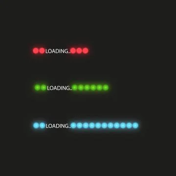 Progress loading bar with lighting. Concept technology. Vector illustration 스톡 일러스트