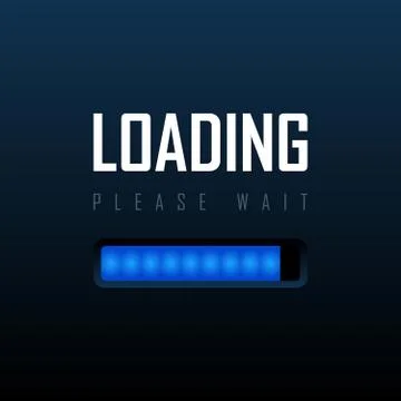 Progress loading bar with lighting. Concept technology. Vector illustration 库存插图