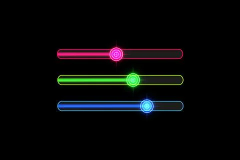 Progress loading bar with Neon Target isolated. Concept technology. Vector 스톡 일러스트