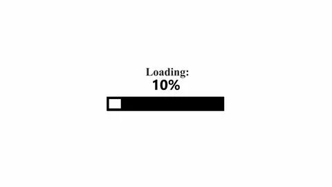Progress loading bar set icon on a white color background. Foto stock