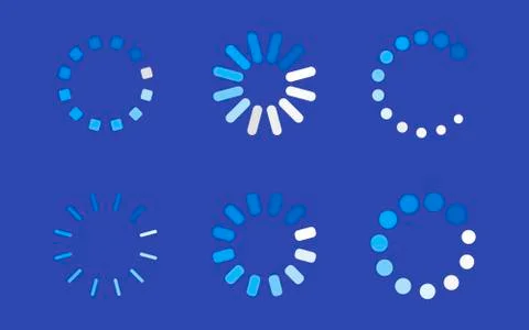 Progress loading bar. Set of indicators. Download progress, web design templa 库存插图