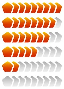 Progress, loading bars. Geometric step, phase indicators, meters. Stock Illustration