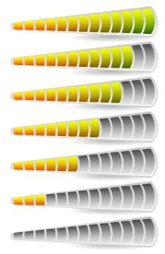 Progress, loading bars. Horizontal bars for measurement, comparison. Иллюстрация