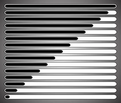 Progress loading bars. Vector Ilustración de archivo