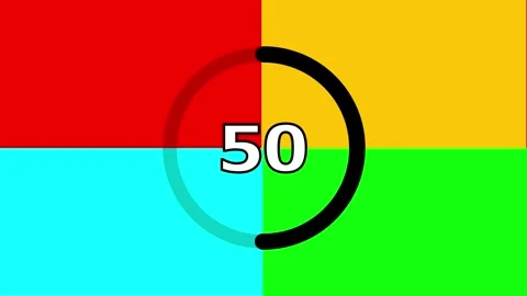 Progress loading circle animation with percentage counter on colorful backg.. Vidéo 334045841