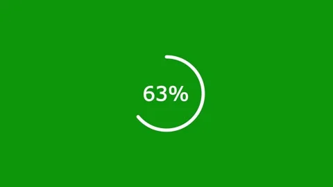 Progress loading circle UI indicator. Loading progress on green screen. Stock Footage 293140560