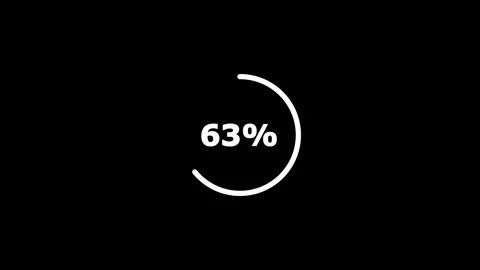 Progress loading circle UI indicator. Loading progress. Stock Footage 293140562