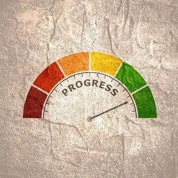 Progress measuring device Stock Illustration
