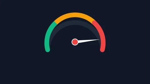 Progress meter animated graphic display for performance, risk, or level mon.. Stock Footage 343633618