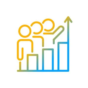 Progress monitoring gradient linear vector icon イラスト素材