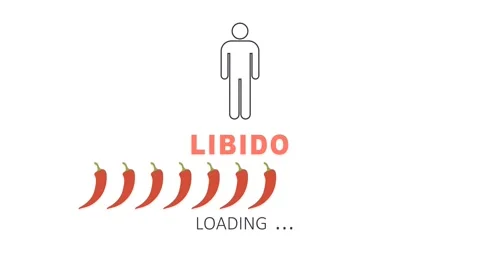 Progress or loading bar designed from red hot pepper icons. The libido level Stock Footage 316198988