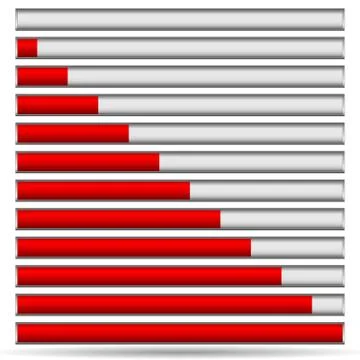 Progress or Loading Bars Stock Illustration
