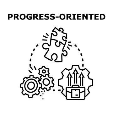 Progress oriented business development vector concept イラスト素材