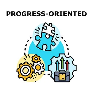 Progress oriented business development vector concept Stock Illustration
