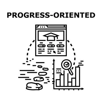 Progress oriented concept reflecting learning, growth, and achievement Stock Illustration