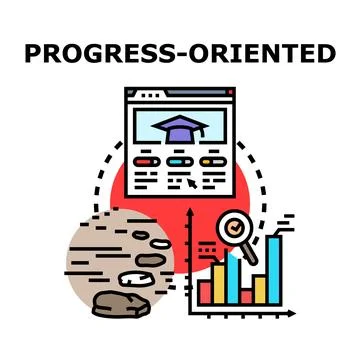 Progress oriented concept reflecting learning, growth, and achievement Stock Illustration