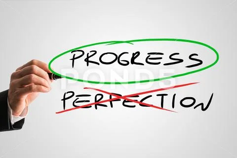 Progress - Perfection - concept Stock Photos