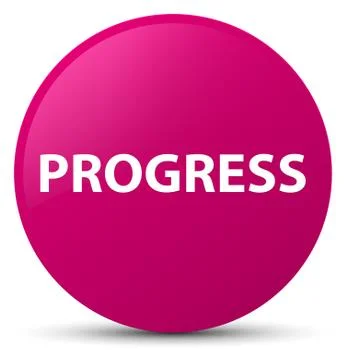 Progress pink round button Stock Illustration