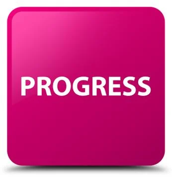 Progress pink square button Stock Illustration