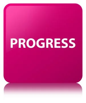 Progress pink square button 스톡 일러스트