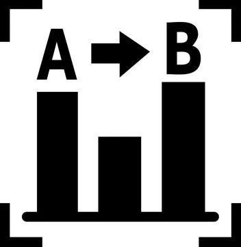 Progress from point A to B Stock Illustration