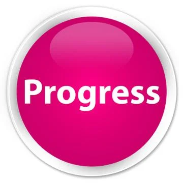 Progress premium pink round button Stock Illustration