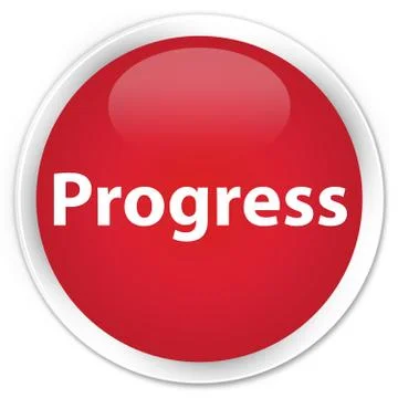 Progress premium red round button Stock Illustration