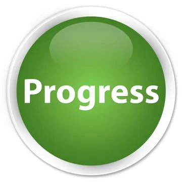 Progress premium soft green round button Stock Illustration
