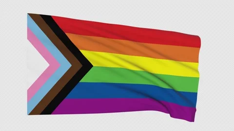 Progress Pride Flag loop Stock Footage 196819428