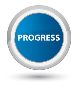 Progress prime blue round button Stock Illustration