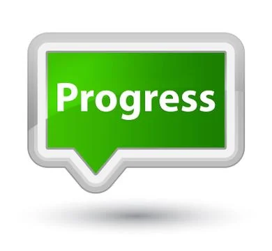 Progress prime green banner button Stock Illustration