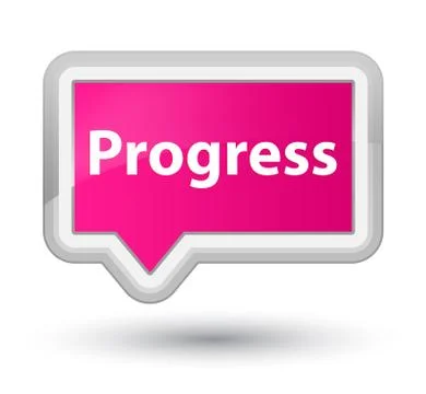 Progress prime pink banner button Stock Illustration