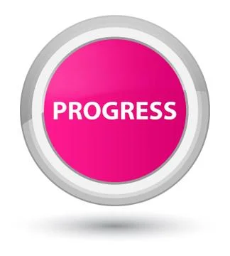 Progress prime pink round button Stock Illustration