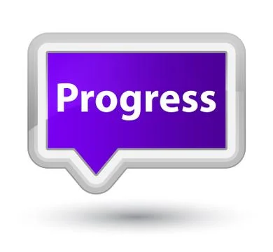 Progress prime purple banner button Stock Illustration
