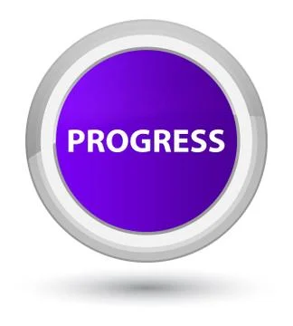 Progress prime purple round button Stock Illustration
