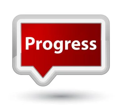 Progress prime red banner button Stock Illustration