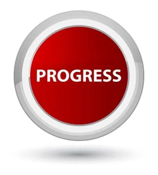 Progress prime red round button Stock Illustration