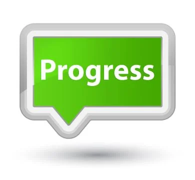 Progress prime soft green banner button Stock Illustration