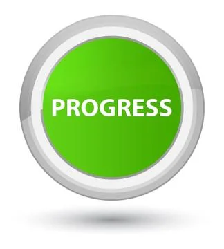 Progress prime soft green round button Stock Illustration