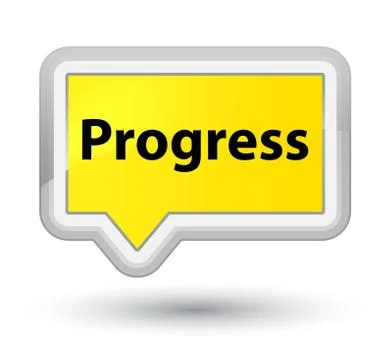 Progress prime yellow banner button Stock Illustration