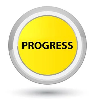 Progress prime yellow round button Stock Illustration