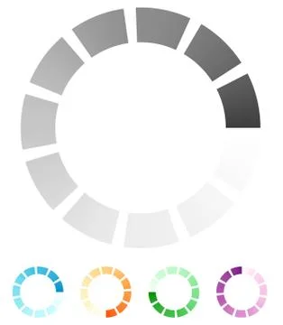Progress, process indicator with 4 step. Progress bar, preloader (buffer) sym Stock Illustration