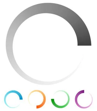 Progress, process indicator with 4 step. Progress bar, preloader (buffer) sym Stock Illustration