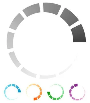 Progress, process indicator with 4 step. Progress bar, preloader (buffer) sym Stock Illustration