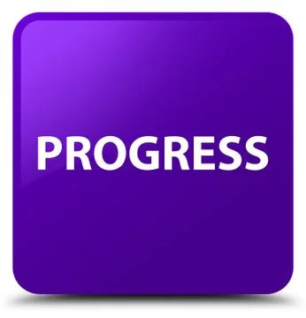 Progress purple square button Stock Illustration