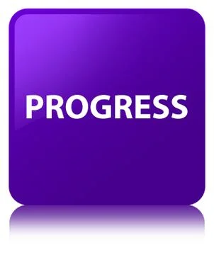 Progress purple square button Stock Illustration