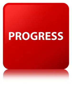 Progress red square button Stock Illustration