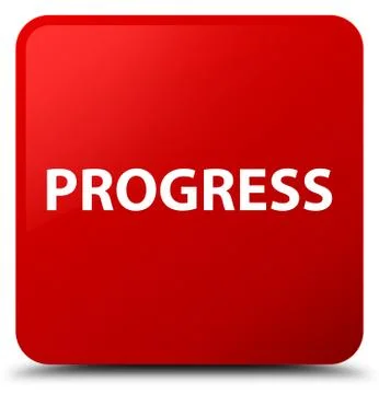 Progress red square button Stock Illustration