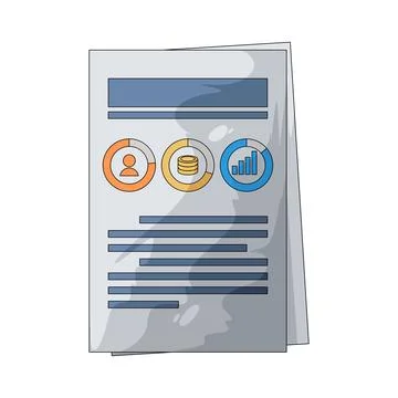 Progress report illustration Illustrazione stock