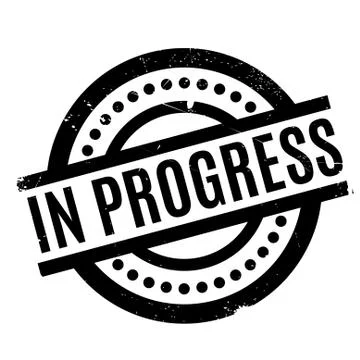In Progress rubber stamp Ilustración de archivo
